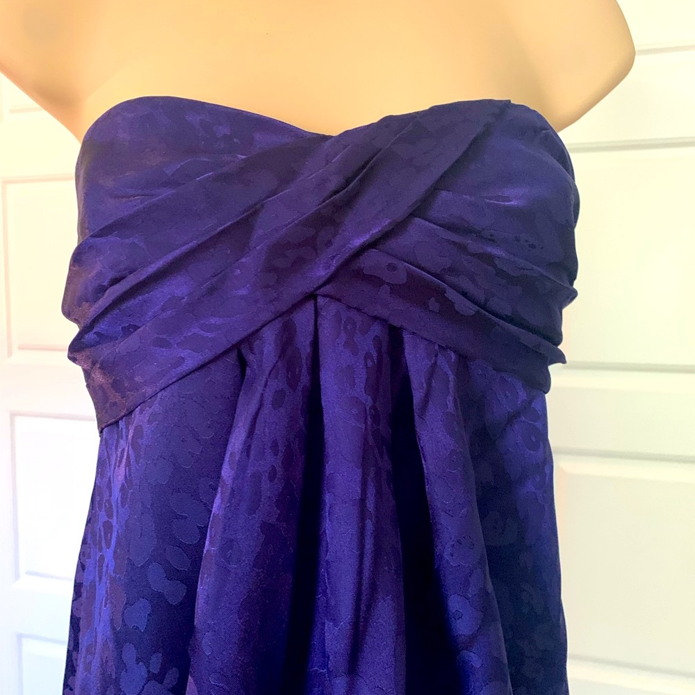 Forever 21 purple strapless party dress with puffy skirt. Size Large.